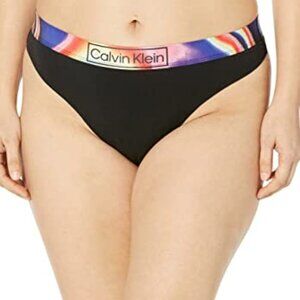 Calvin Klein Plus Size Reimagined Heritage Pride Thong Underwear 3X